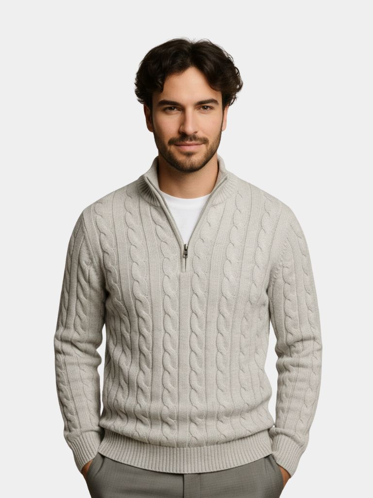 Essential Half Zip Curve Sweater - CAAYWORLD CAAYWORLD