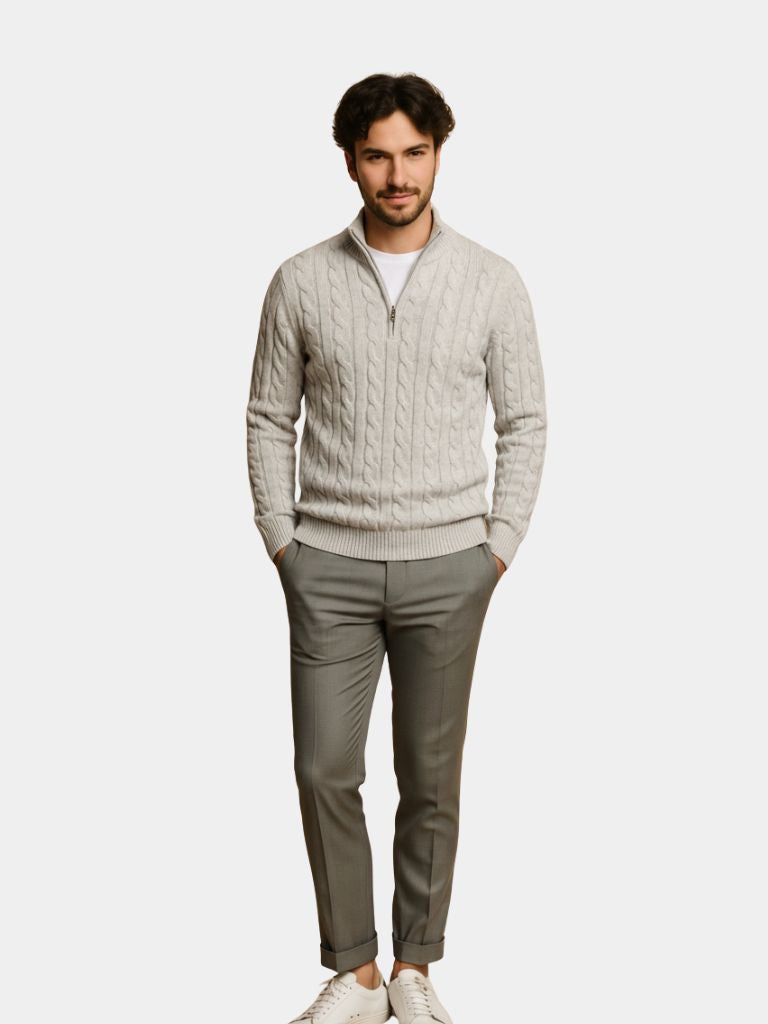 Essential Half Zip Curve Sweater - CAAYWORLD CAAYWORLD