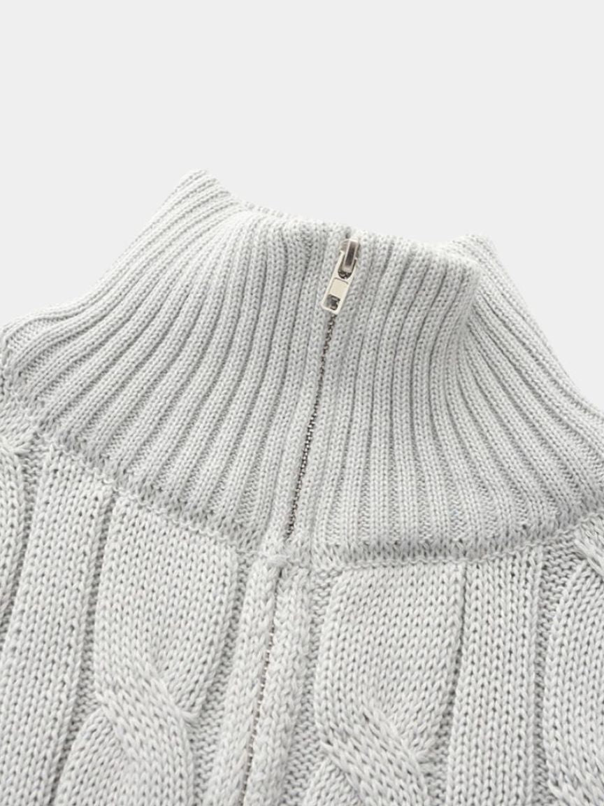 Essential Half Zip Curve Sweater - CAAYWORLD CAAYWORLD