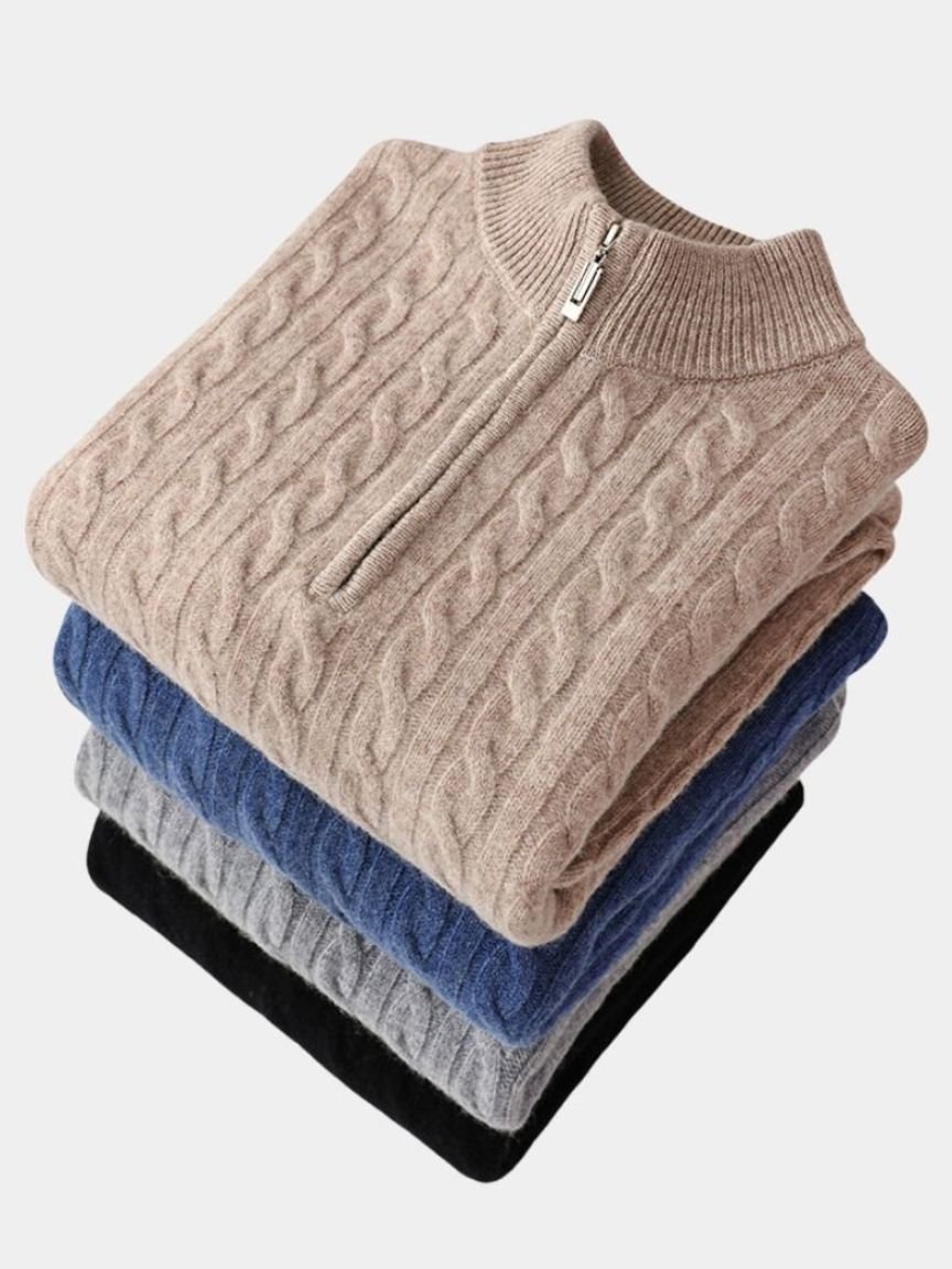 Essential Half Zip Curve Sweater - CAAYWORLD CAAYWORLD