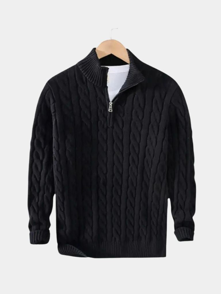 Essential Half Zip Curve Sweater - CAAYWORLD CAAYWORLD