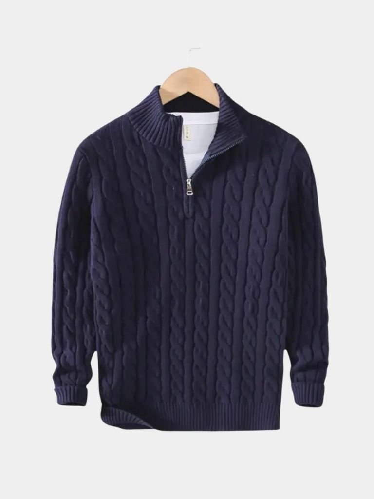 Essential Half Zip Curve Sweater - CAAYWORLD CAAYWORLD