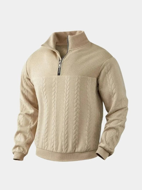 Essential Henley Quarter Zip Pullover - CAAYWORLD CAAYWORLD