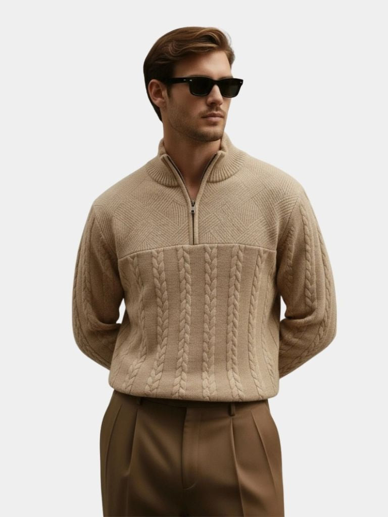 Essential Henley Quarter Zip Pullover - CAAYWORLD CAAYWORLD