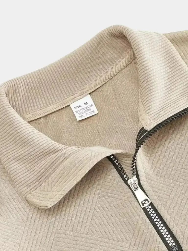 Essential Henley Quarter Zip Pullover - CAAYWORLD CAAYWORLD