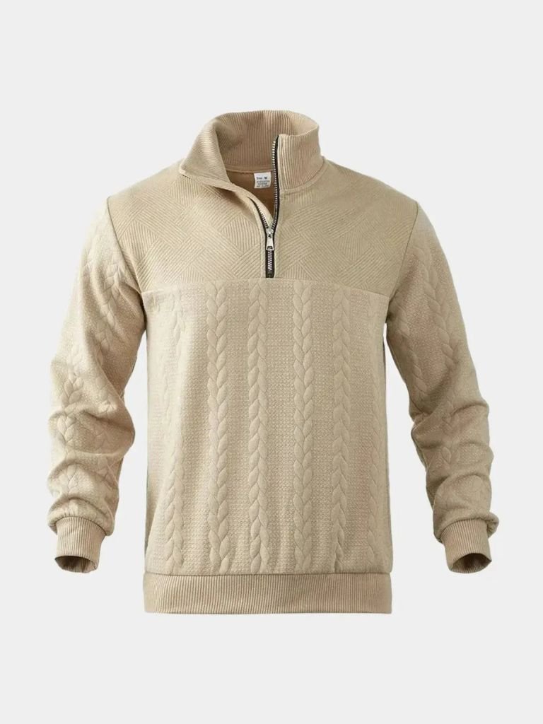 Essential Henley Quarter Zip Pullover - CAAYWORLD CAAYWORLD
