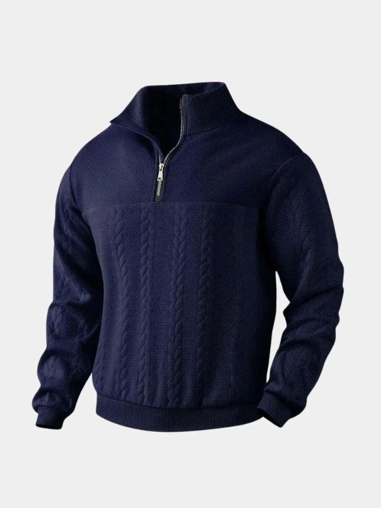 Essential Henley Quarter Zip Pullover - CAAYWORLD CAAYWORLD
