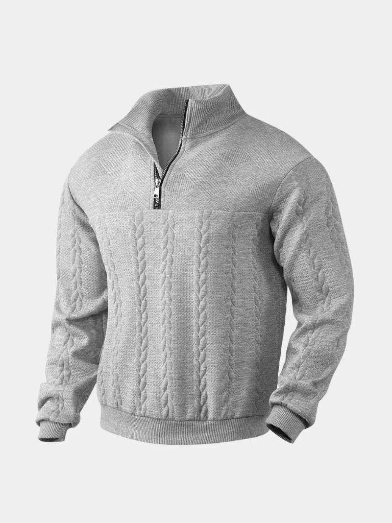 Essential Henley Quarter Zip Pullover - CAAYWORLD CAAYWORLD