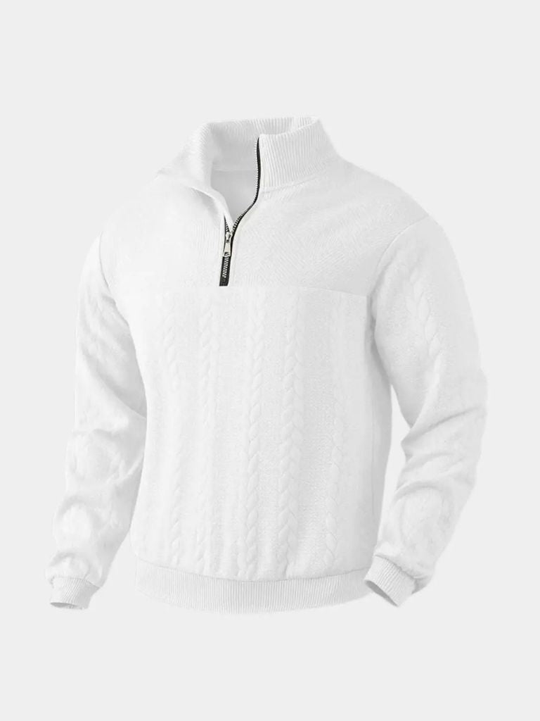 Essential Henley Quarter Zip Pullover - CAAYWORLD CAAYWORLD