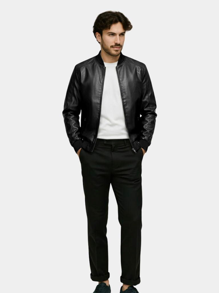 Essential Leather Jacket - CAAYWORLD CAAYWORLD