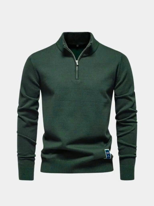 Essential Quarter-Zip Jumper Sweater - CAAYWORLD CAAYWORLD