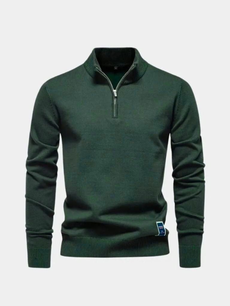 Essential Quarter-Zip Jumper Sweater - CAAYWORLD CAAYWORLD