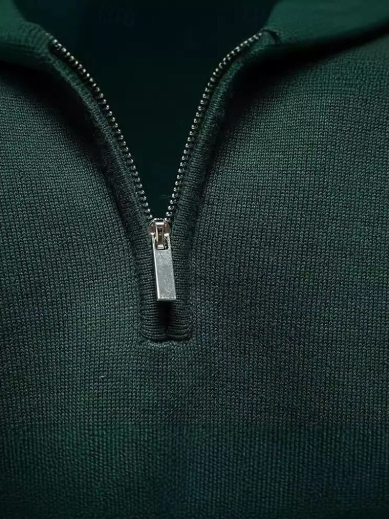 Essential Quarter-Zip Jumper Sweater - CAAYWORLD CAAYWORLD
