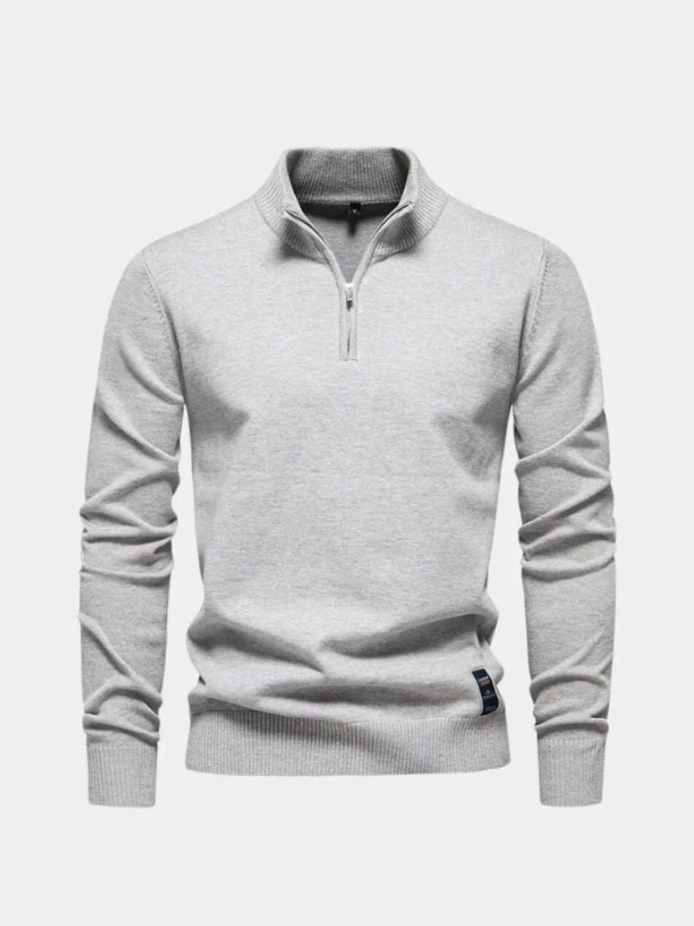 Essential Quarter-Zip Jumper Sweater - CAAYWORLD CAAYWORLD