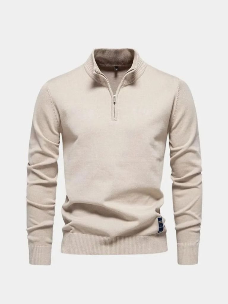 Essential Quarter-Zip Jumper Sweater - CAAYWORLD CAAYWORLD
