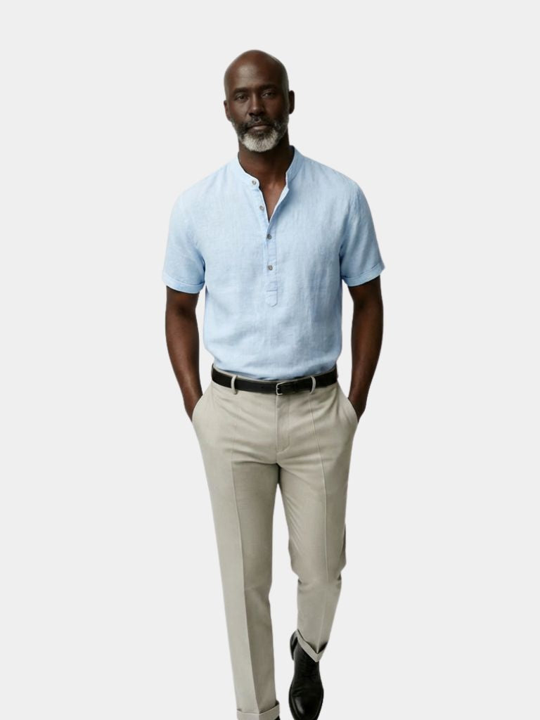 Essential Short Sleeve Linen Shirt - CAAYWORLD CAAYWORLD