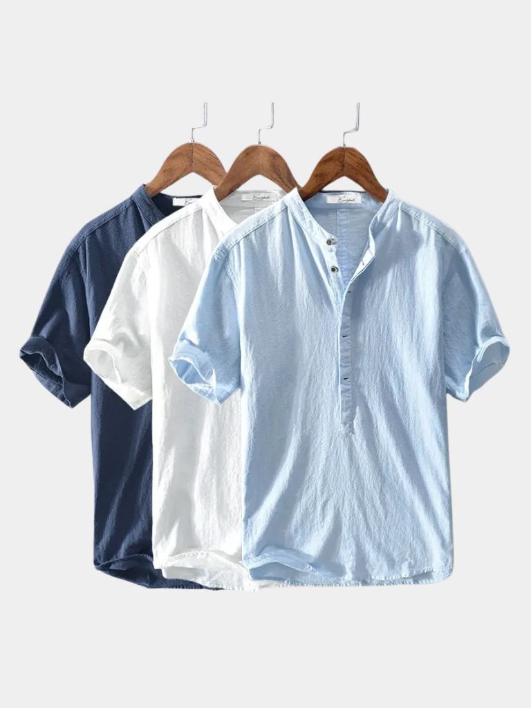 Essential Short Sleeve Linen Shirt - CAAYWORLD CAAYWORLD
