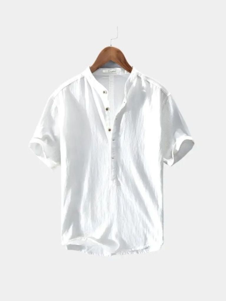 Essential Short Sleeve Linen Shirt - CAAYWORLD CAAYWORLD