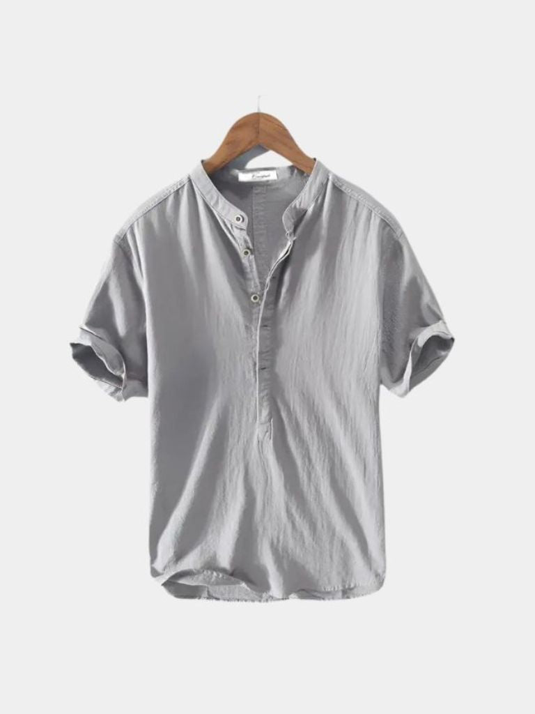 Essential Short Sleeve Linen Shirt - CAAYWORLD CAAYWORLD