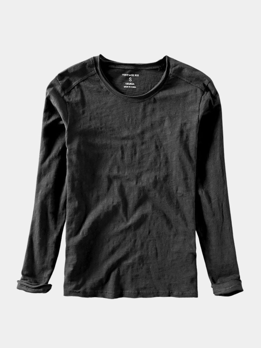 Essential Vintage Cotton Long Sleeve Tee - CAAYWORLD CAAYWORLD
