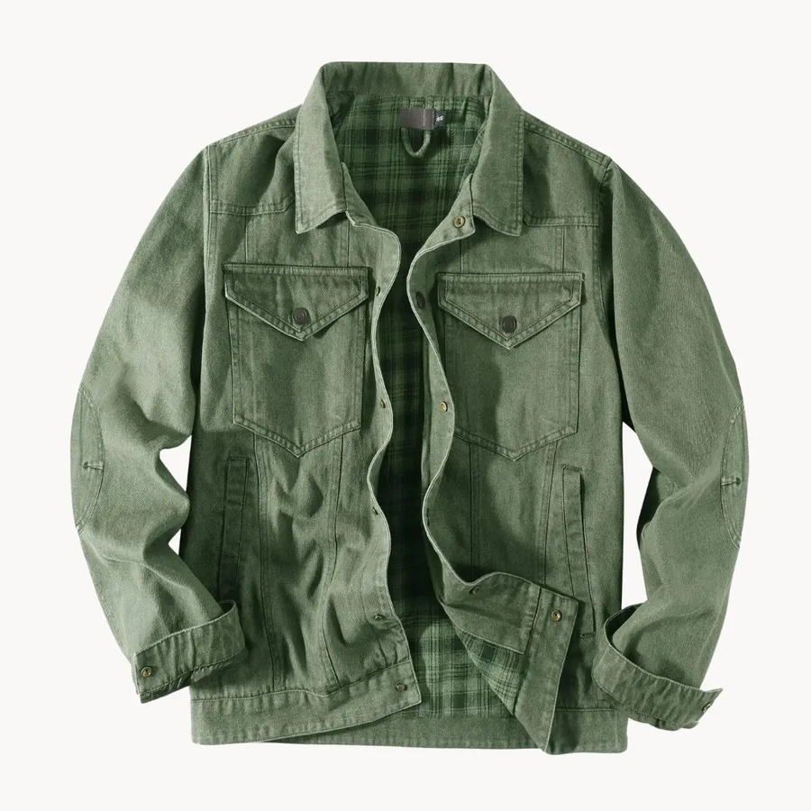 Flannel Lined Button-Front - Shirt Jacket CAAYWORLD