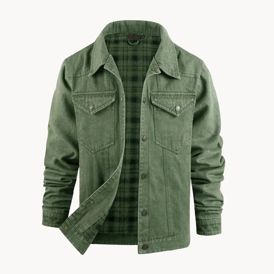 Flannel Lined Button-Front - Shirt Jacket CAAYWORLD