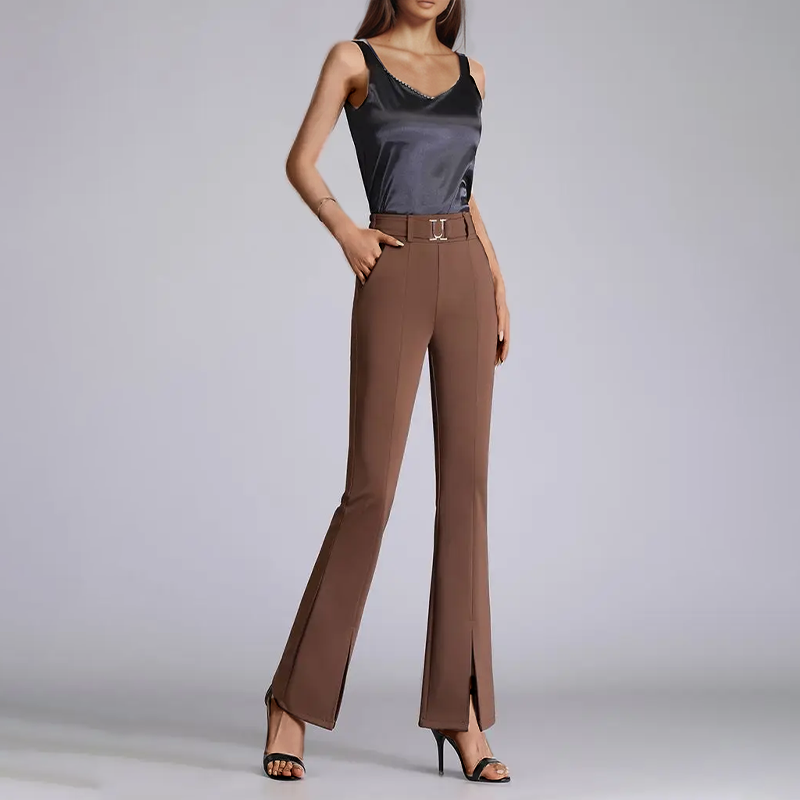 Flared Wide-Leg - Trousers CAAYWORLD