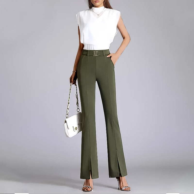 Flared Wide-Leg - Trousers CAAYWORLD
