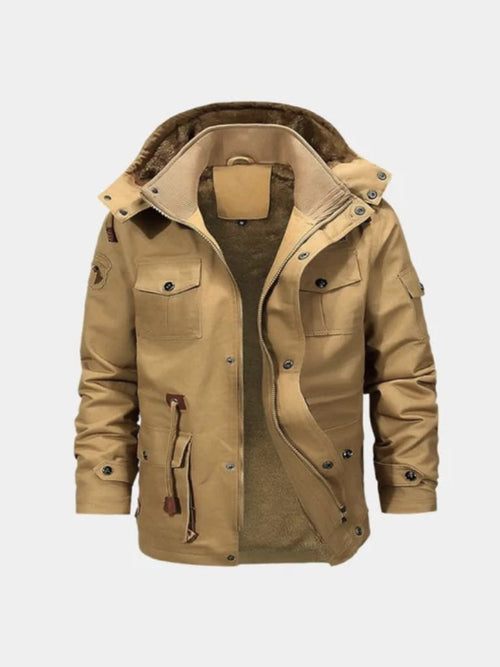 Fleece Hooded Bomber Jacket - CAAYWORLD CAAYWORLD