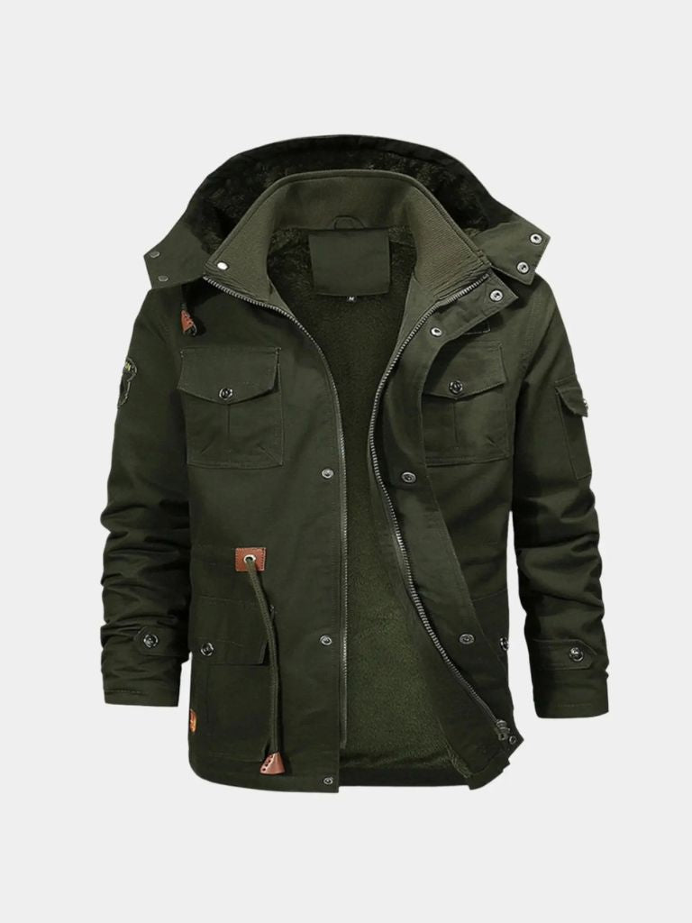Fleece Hooded Bomber Jacket - CAAYWORLD CAAYWORLD