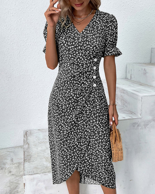 Floral Print - Casual Dress CAAYWORLD