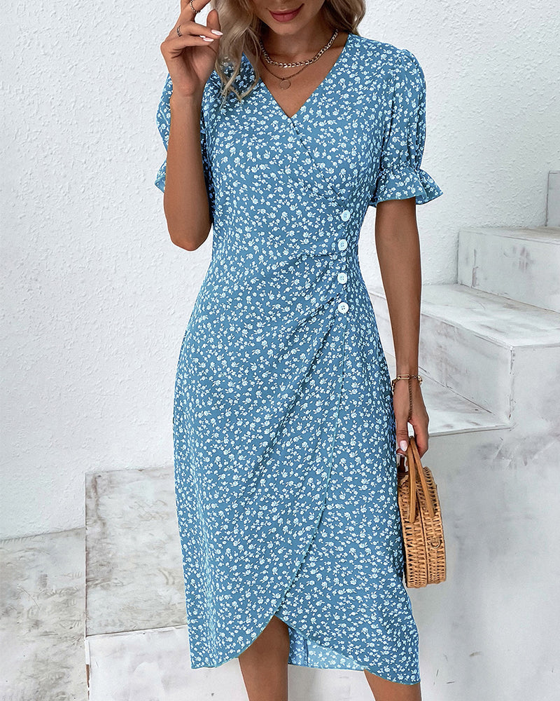 Floral Print - Casual Dress CAAYWORLD