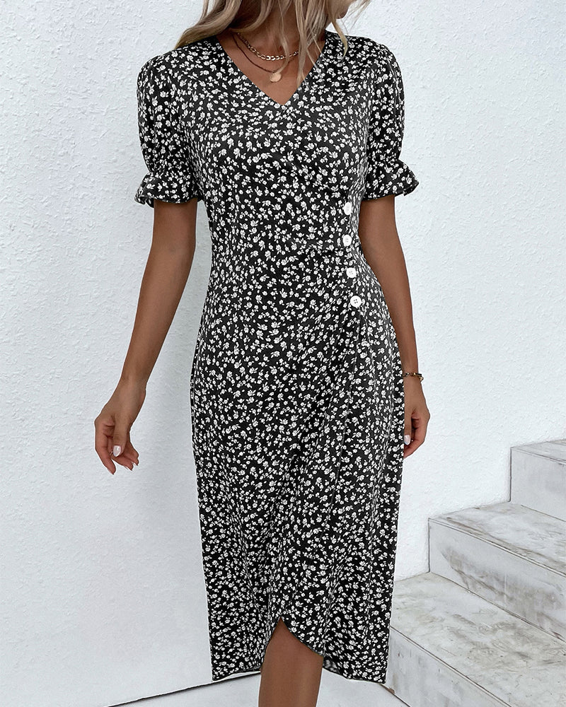 Floral Print - Casual Dress CAAYWORLD