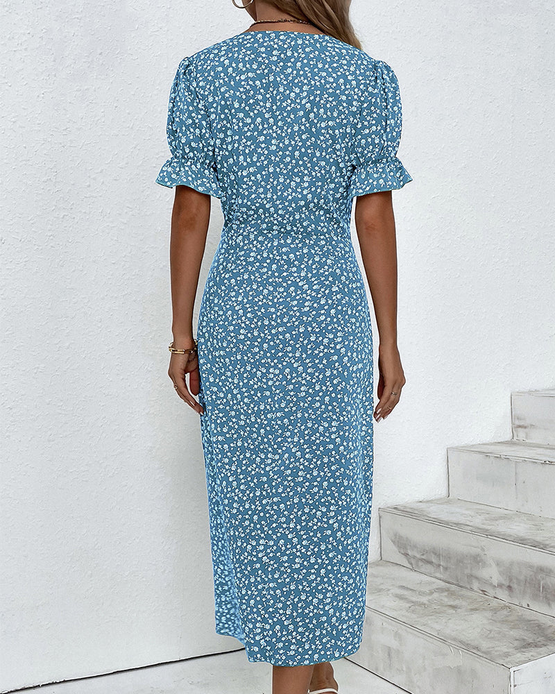 Floral Print - Casual Dress CAAYWORLD
