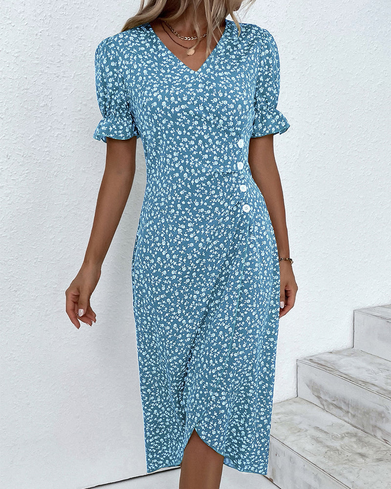 Floral Print - Casual Dress CAAYWORLD