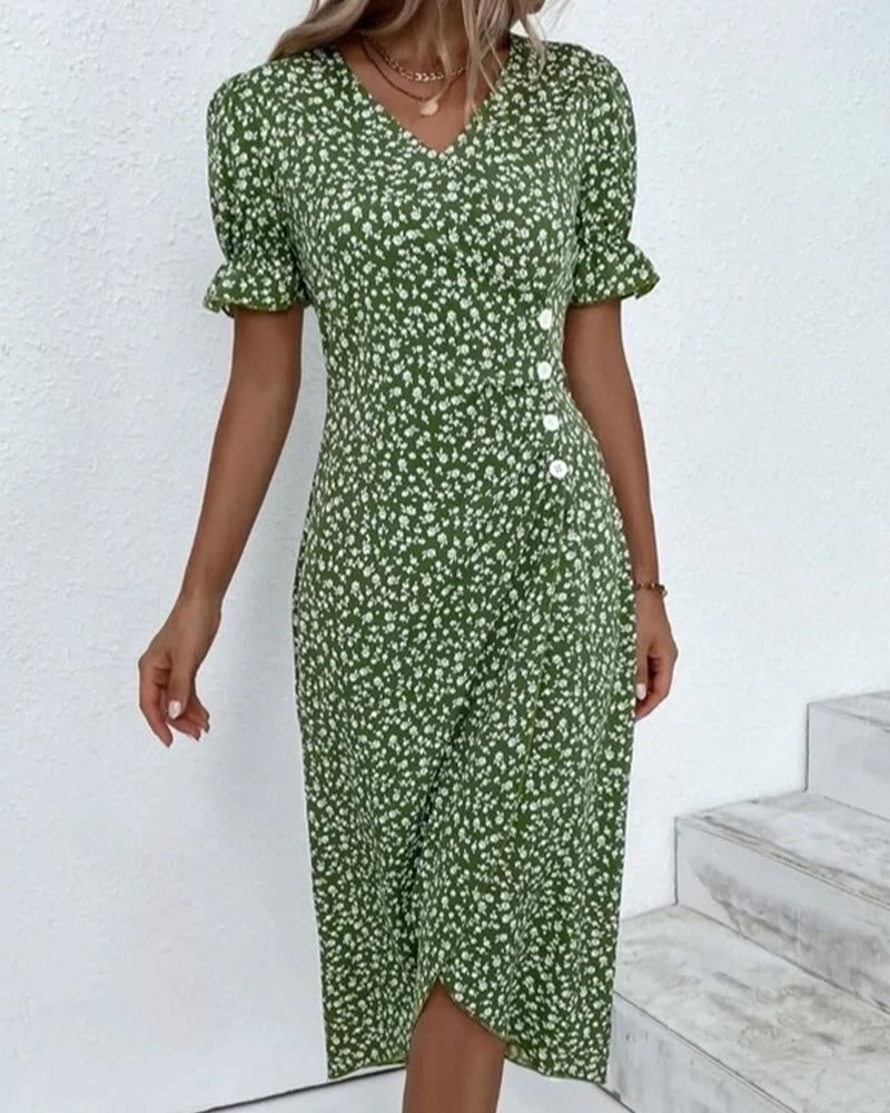 Floral Print - Casual Dress CAAYWORLD