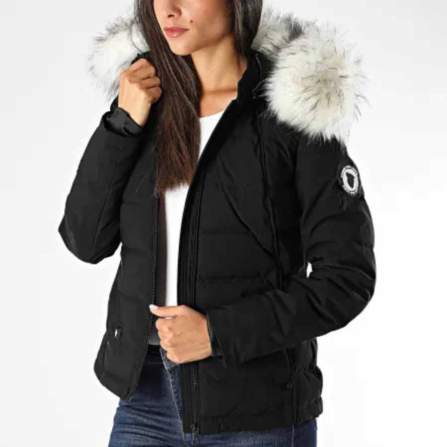 Freya - Heated Women’s Puffer Jacket with Faux Fur Hood CAAYWORLD WOMEN