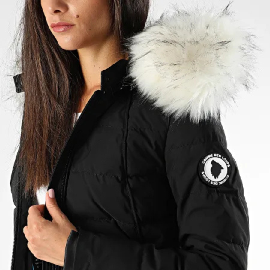 Freya - Heated Women’s Puffer Jacket with Faux Fur Hood CAAYWORLD WOMEN