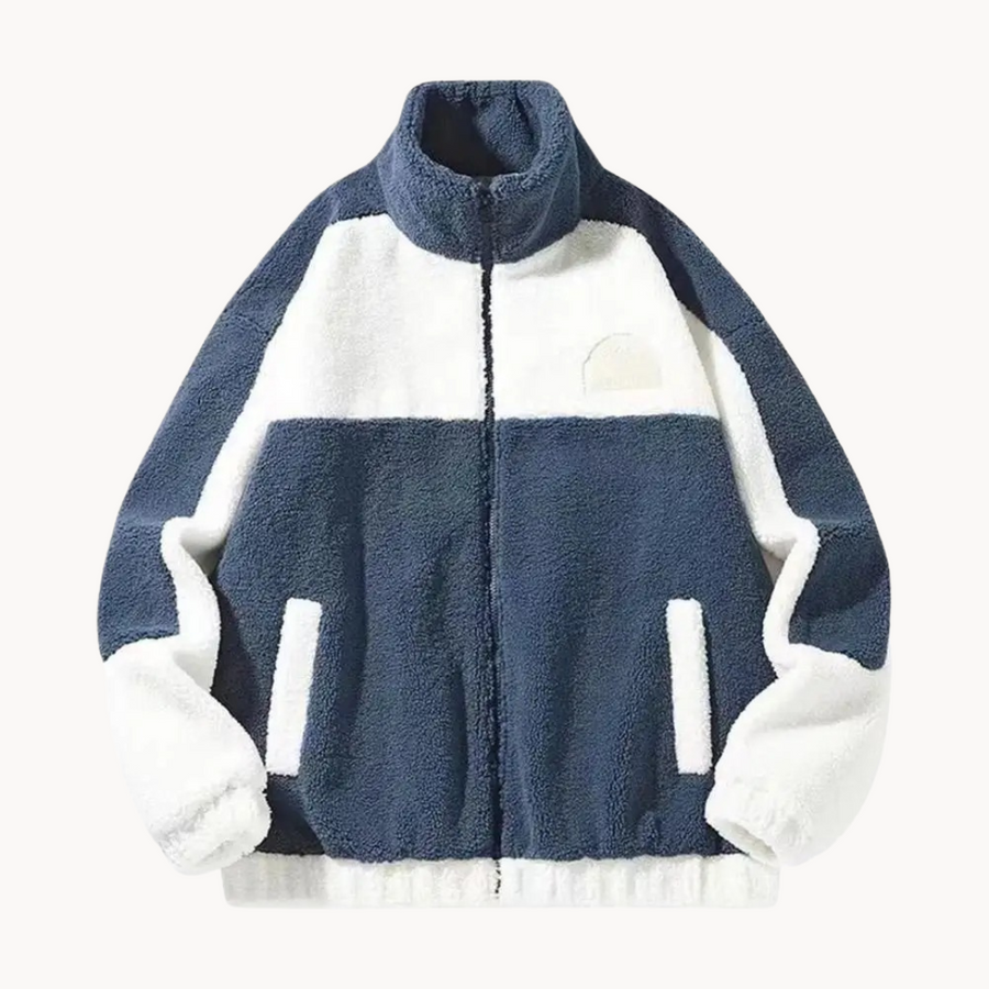 Full-Zip Fleece Stand Collar - Sweater CAAYWORLD MEN