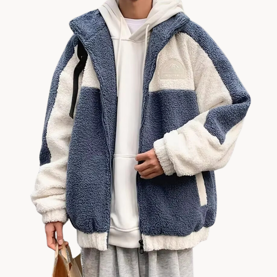 Full-Zip Fleece Stand Collar - Sweater CAAYWORLD MEN