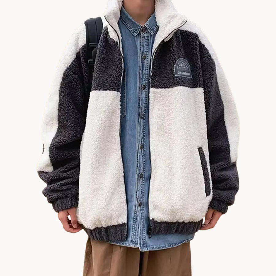 Full-Zip Fleece Stand Collar - Sweater CAAYWORLD MEN