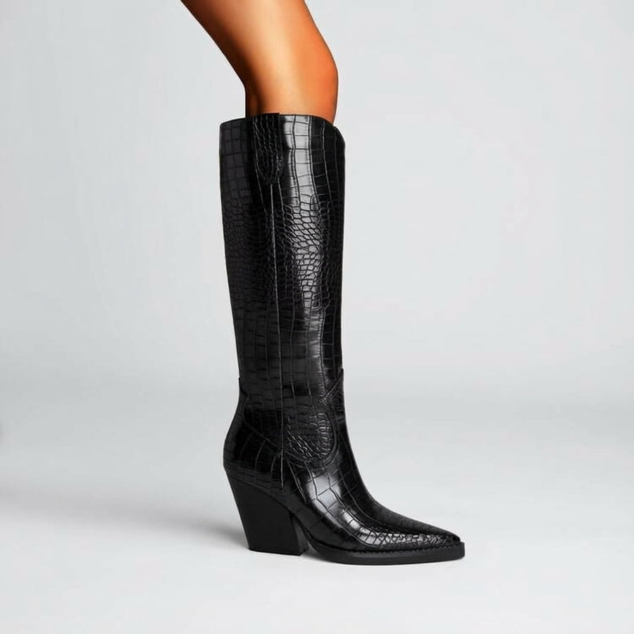 Westies Croc Leather Boots