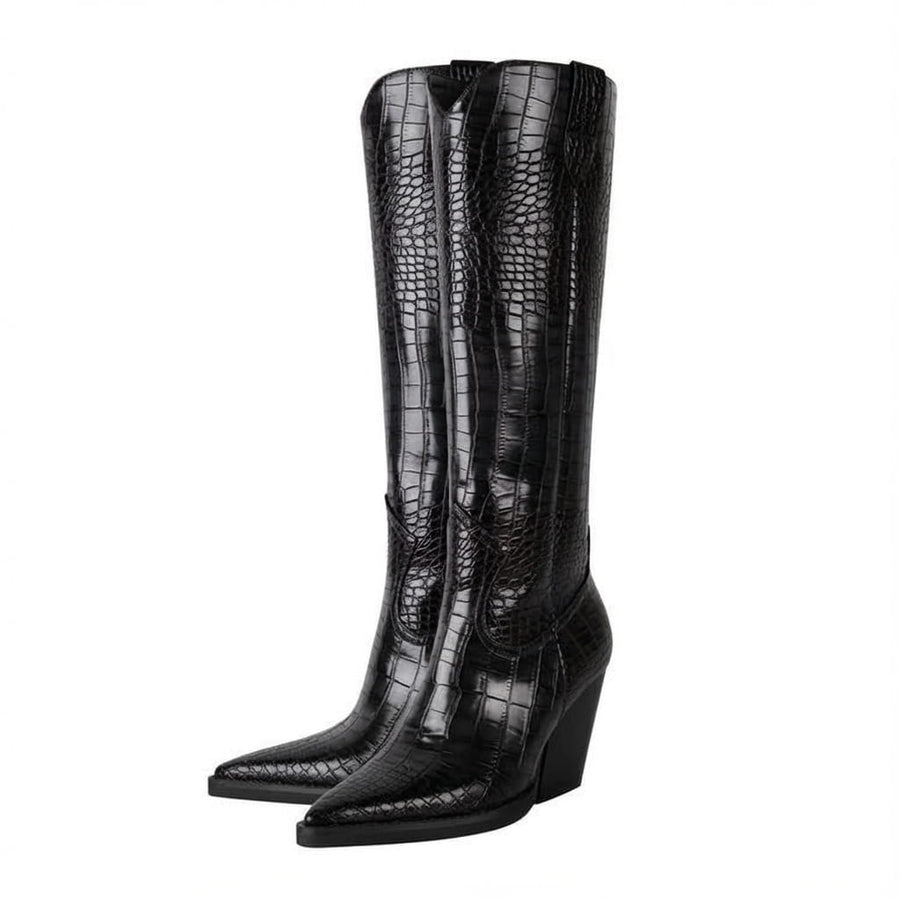 Westies Croc Leather Boots