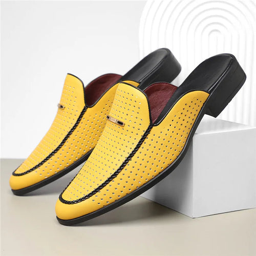 Genuine Leather Slip-On - Mules CAAYWORLD MEN