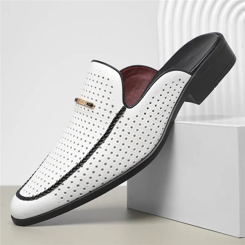 Genuine Leather Slip-On - Mules CAAYWORLD MEN