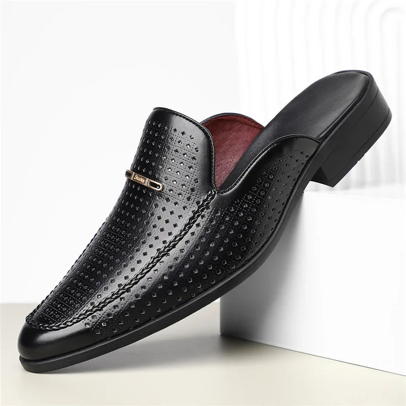 Genuine Leather Slip-On - Mules CAAYWORLD MEN