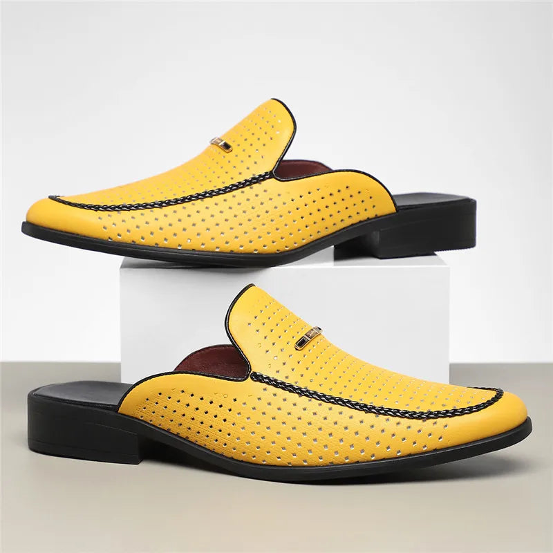 Genuine Leather Slip-On - Mules CAAYWORLD MEN