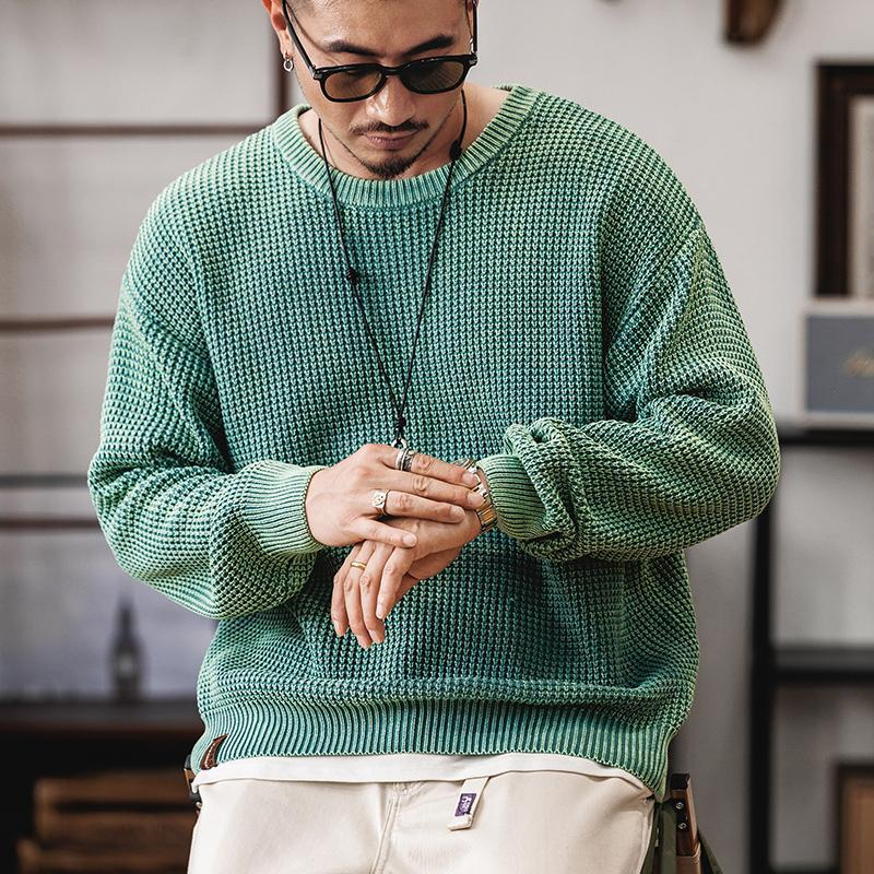 Grid Knit Pullover - Sweater CAAYWORLD MEN