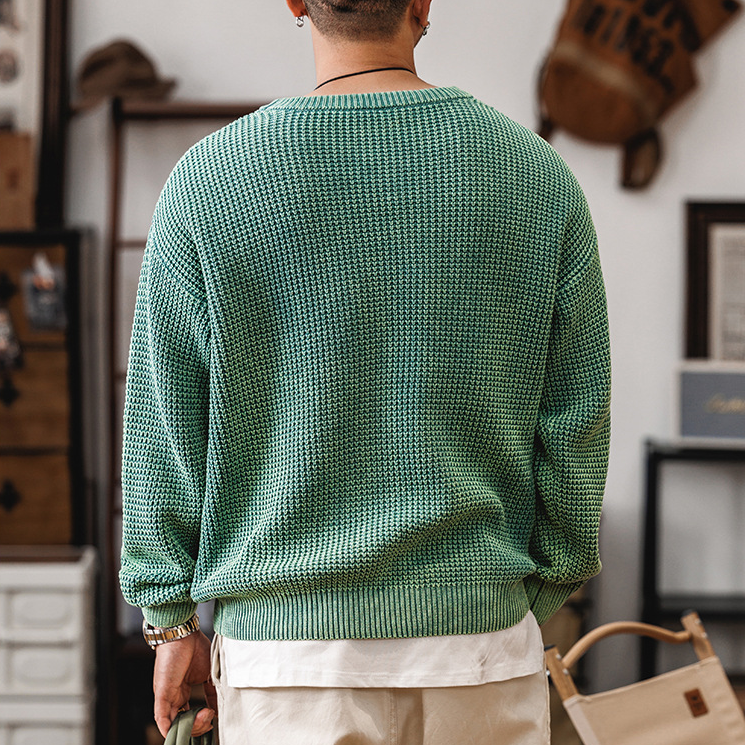 Grid Knit Pullover - Sweater CAAYWORLD MEN