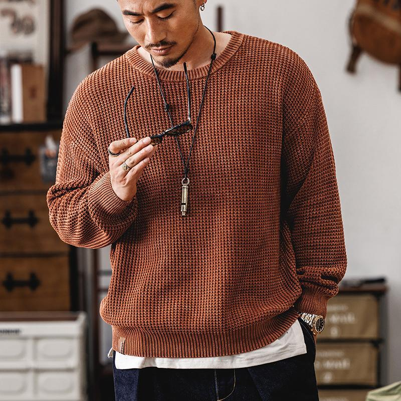 Grid Knit Pullover - Sweater CAAYWORLD MEN